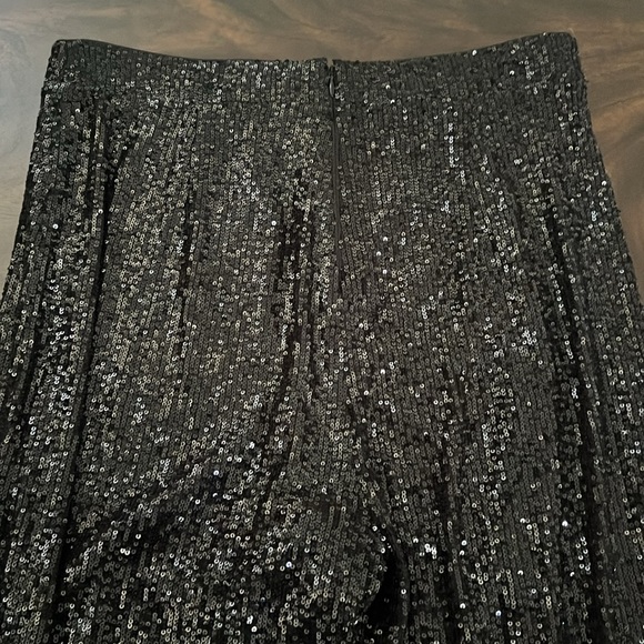 Belle Badgley Mischka Iris Sequin Flat Front Pants - Picture 8 of 16